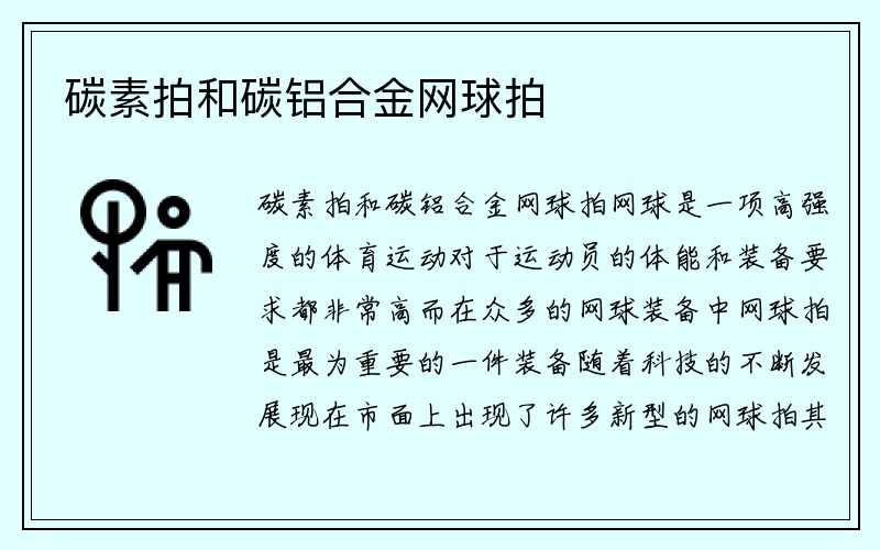 碳素拍和碳铝合金网球拍